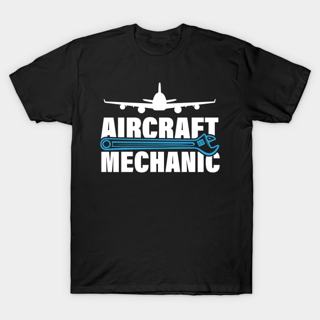 Airplane Aircraft Mechanic Aviation T-Shirt by printalpha-art